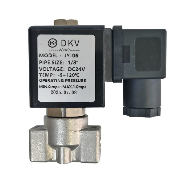 Фото - Клапан нерж. 1/8G, SS304, 0-30Bar, Viton/PTFE, 24VDC, нормально закр.