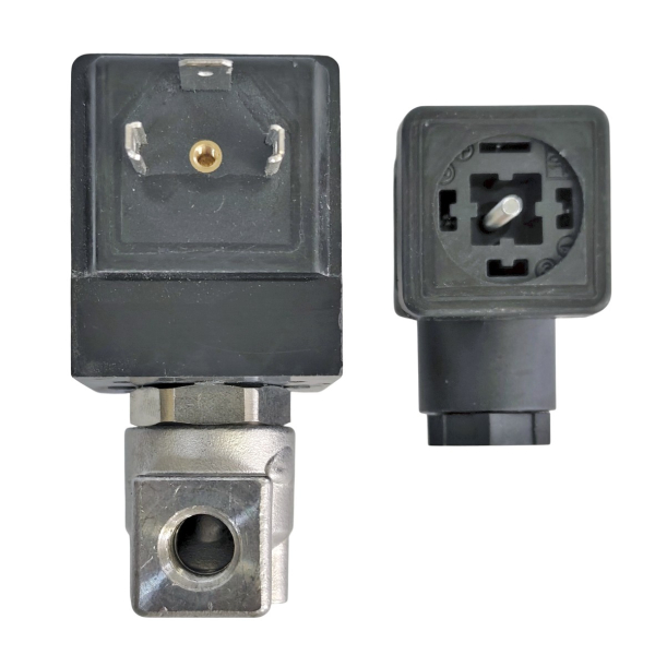 Фото - Клапан нерж. 1/8G, SS304, 0-30Bar, Viton/PTFE, 24VDC, нормально закр.