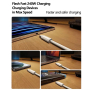 Зарядка 65Вт GaN, QC3.0, PD, PD 3.0, SuperVOOC 1.0, SuperVOOC 2.0, USB type C для телефону з кабелем 2м