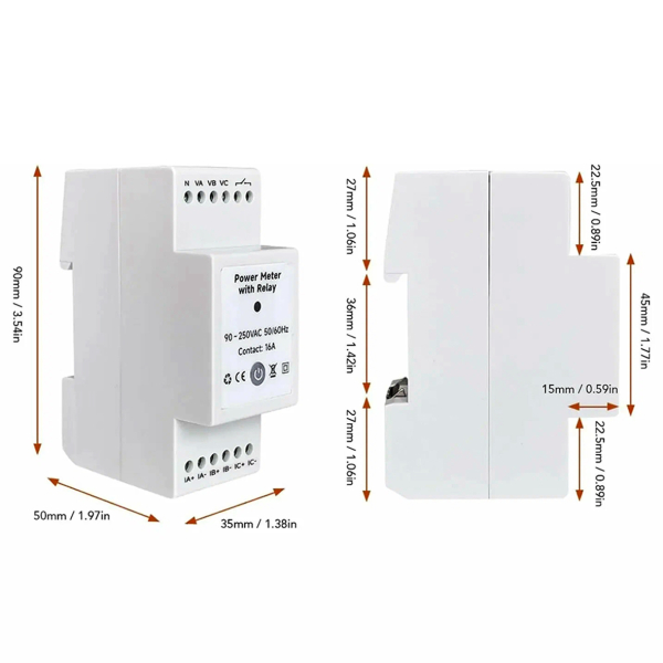 Фото - Лічильник електроенергії SP362-W-TY/120A*1 1ф 120А WiFi Smart