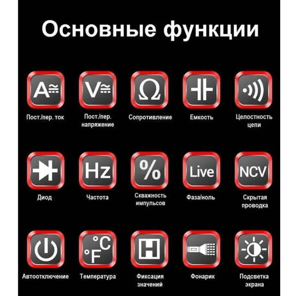 Фото - Мультиметр Aneng 616 600V AC/DC Voltage, 10A AC/DC Current, NCV, LCD з підсвіткою, True RMS, Smart