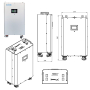 Акумуляторна батарея LiFePo4 16Квт, 314Ah 51.2V, 100% нові комірки CALB 314Аh Grade A, компресія, активна BMS JK-PB2A16S-20P с BT додатком та 4.3 сенсорним дисплеєм, на колесах