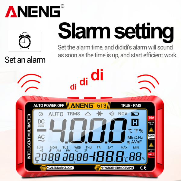 Фото - Мультиметр Aneng 613 600V AC/DC Voltage, 10A AC/DC Current, LCD з підсвіткою, True RMS, Smart