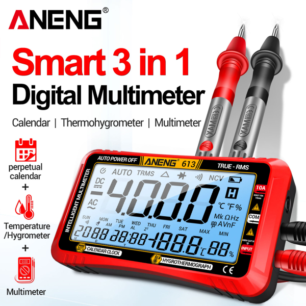 Фото - Мультиметр Aneng 613 600V AC/DC Voltage, 10A AC/DC Current, LCD з підсвіткою, True RMS, Smart