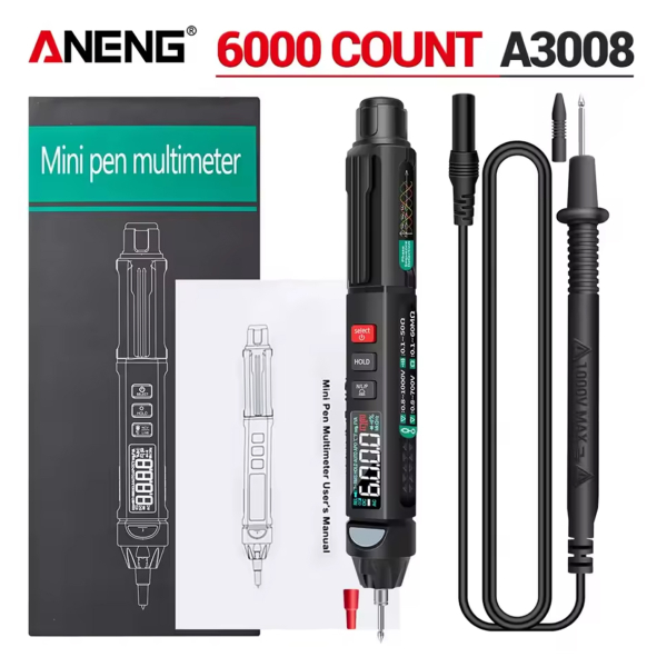 Фото - Мультиметр Aneng A3008 700V AC/ 1000V DC Voltage, NCV, VA кольоров.дисплей, Smart